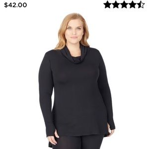 Cuddl Duds Softwear Stretch Long Sleeve Cowl Tunic ~ 1X